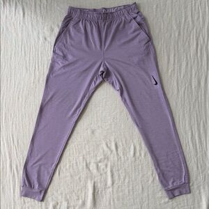 Nike Yoga Dri-FIT Joggers Lavender Mens Small Athletic Pants